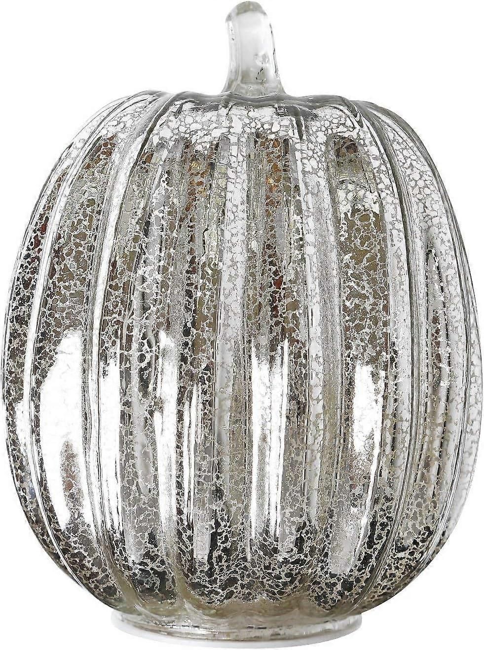 Decorative Mercury Glass Pumpkin Light