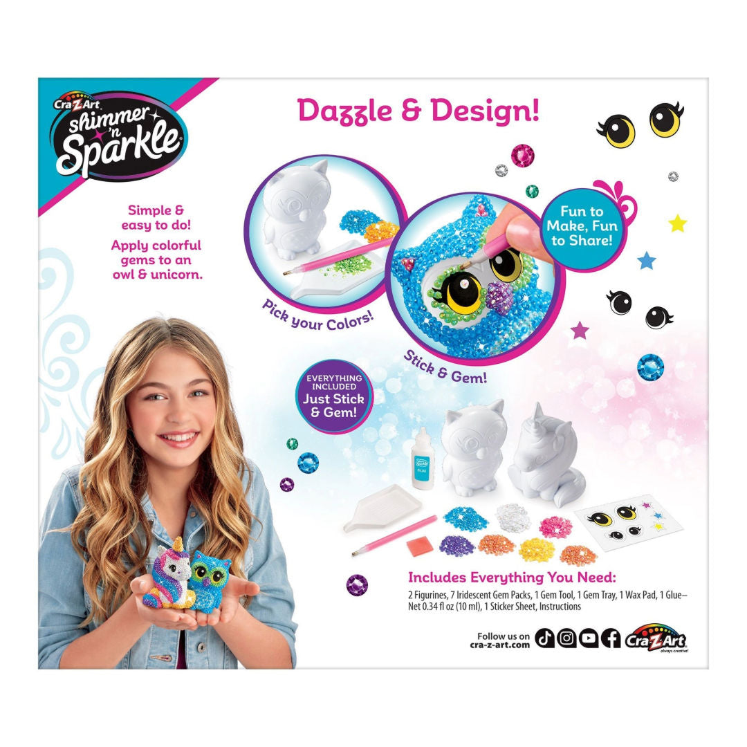 Cra-Z-Art Shimmer ‘n Sparkle 3D Crystal Gem Creations Craft Kit