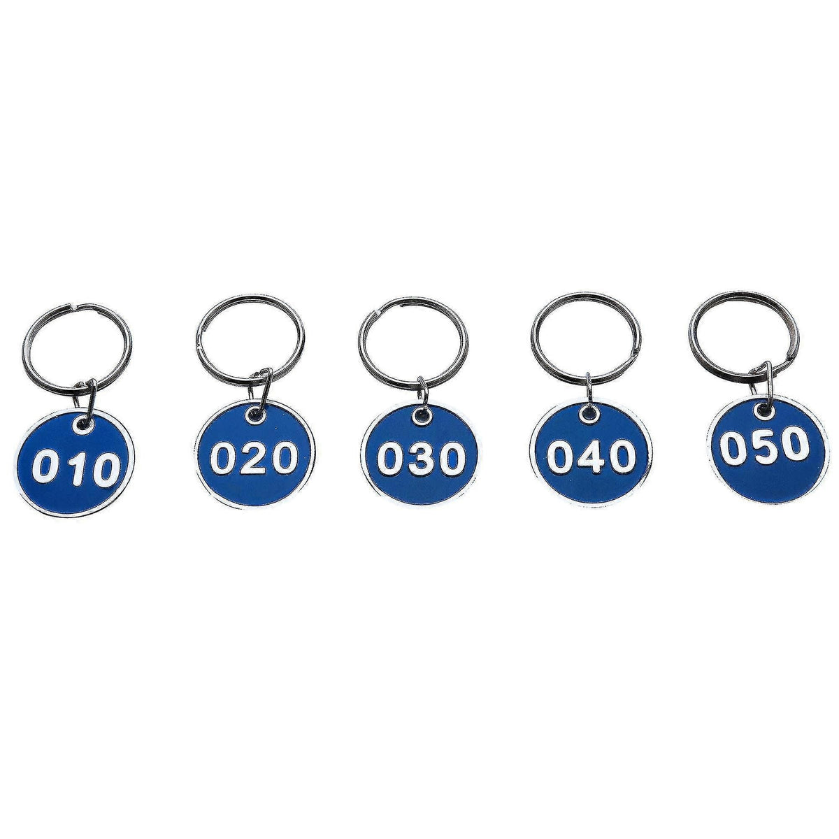 Engraved Aluminum Number Key Rings 1-100 for Locker Gym Keys
