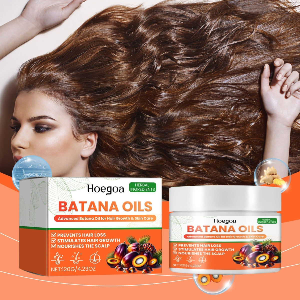 Batana Hair Oil for Tight Hair, Nourishing Hair Care, Thicker, Shinier, Stronger Hair ,120g
