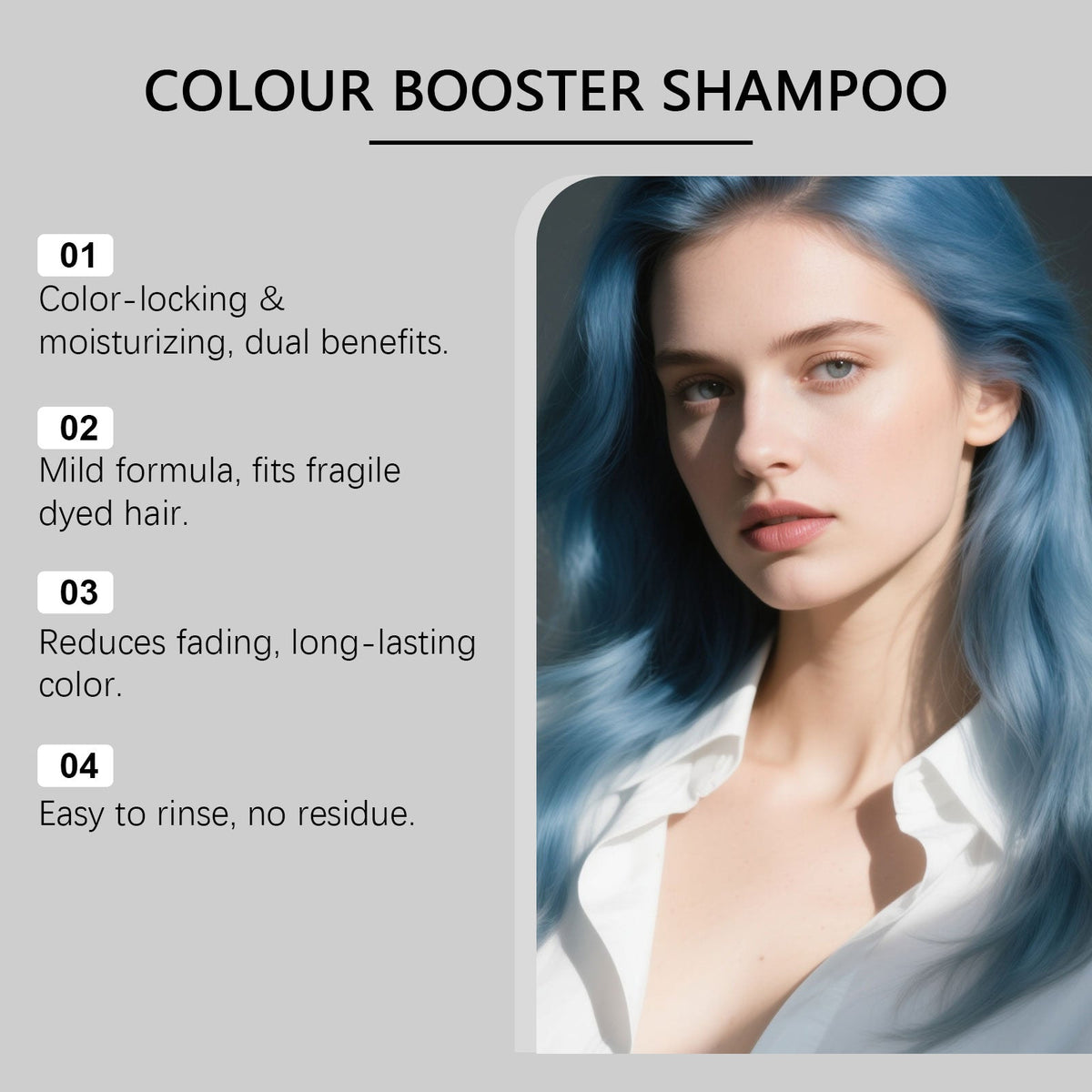 Blue Hair Shampoo, Hair Care for Vibrant, Smooth, Color-Enhancing Hair ,100g