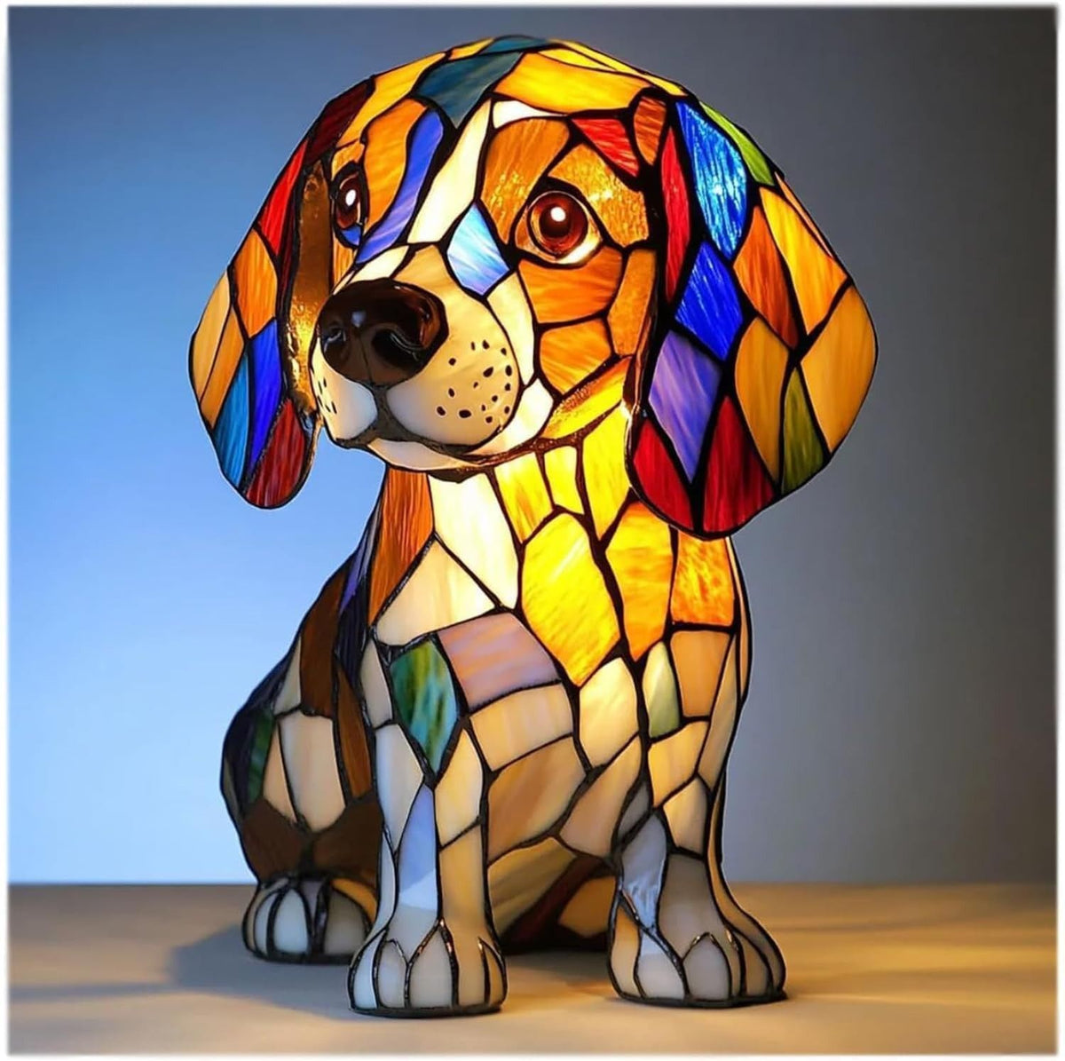 Boxer Dog LED Resin Table Lamp USB Night Light