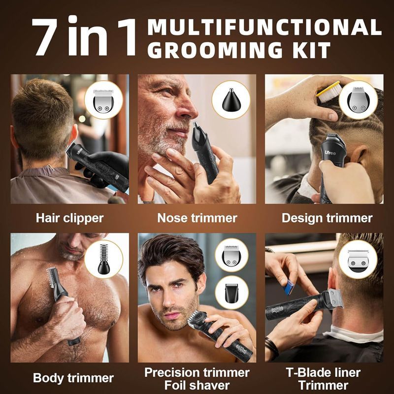Hair & Body Grooming Kit with 10 Combs