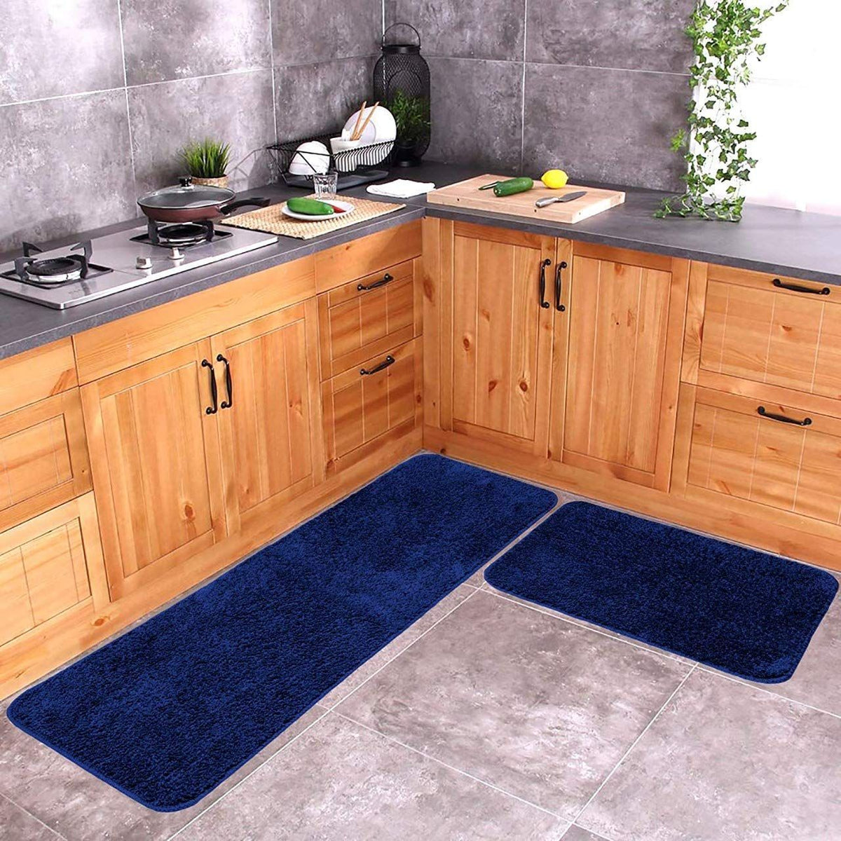 AIESY®  Beautiful Super-Soft Solid Runner Anti Skid Backing Rug