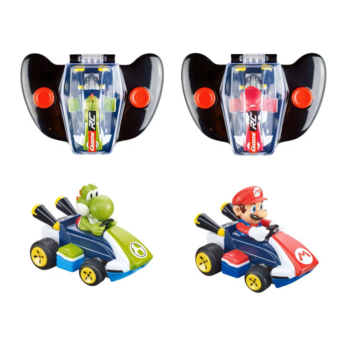 Carrera Nintendo MarioKart Mario & Yoshi RC Cars Set 1:50, Pack of 2, 3+ years