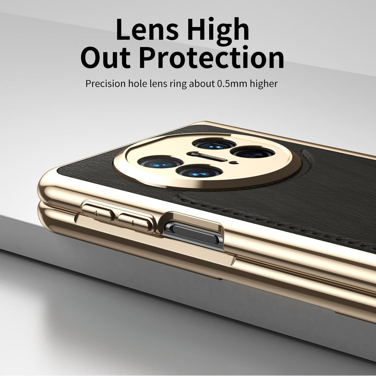 Plating Silver Brocade Case For Huawei Mate X5