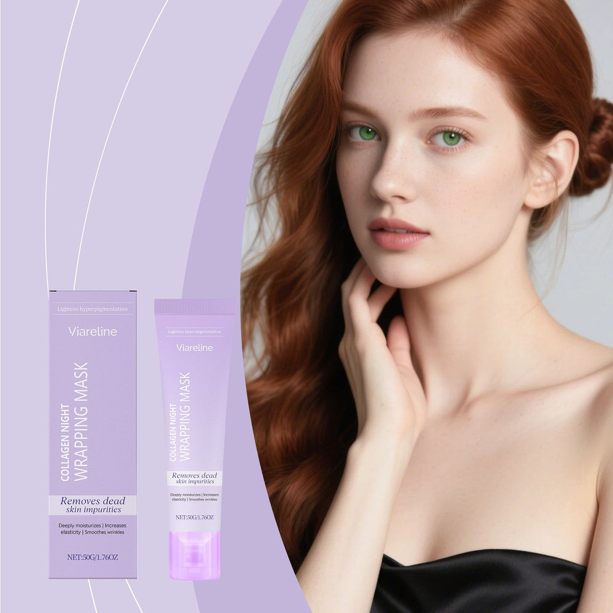 Collagen Peel-Off Mask, Hydrating Moisture, Skin Elasticity, Clear & Smooth ,50g