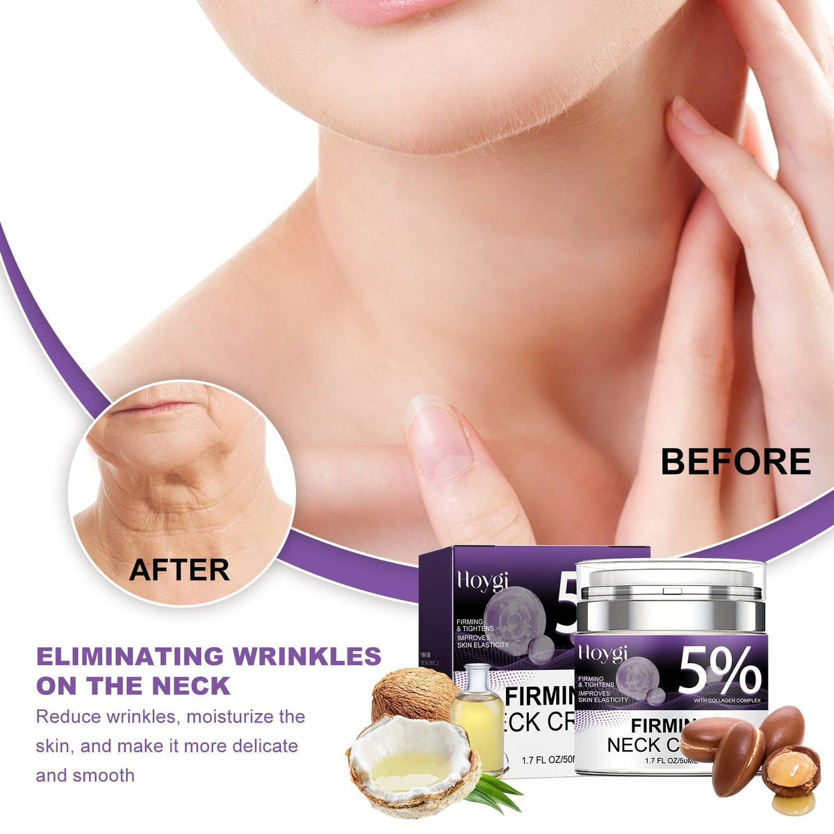 Revitalize Your Neck with Hydrating, Anti-Wrinkle, Firming Neck Care Cream ,50ml