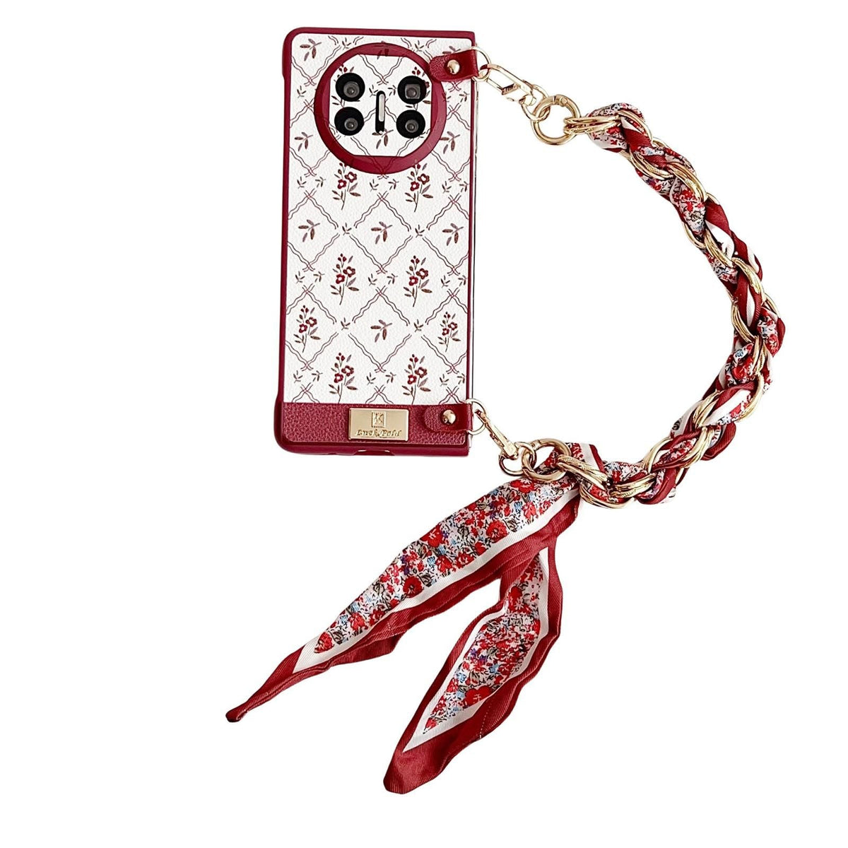 Luck Flower Pattern Strap Case For Huawei Mate X6