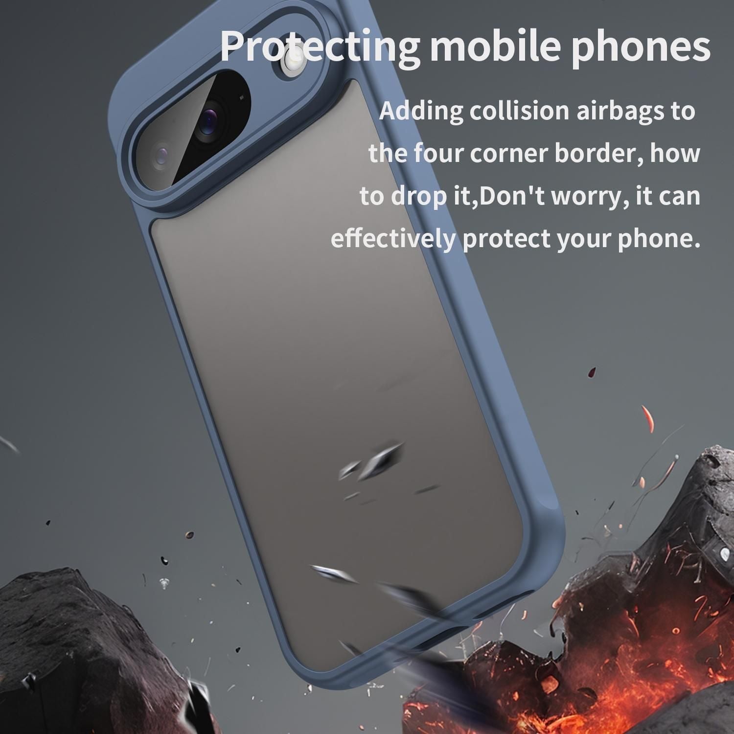 TPU Hybrid PC Frosted Phone Case For Google Pixel 9