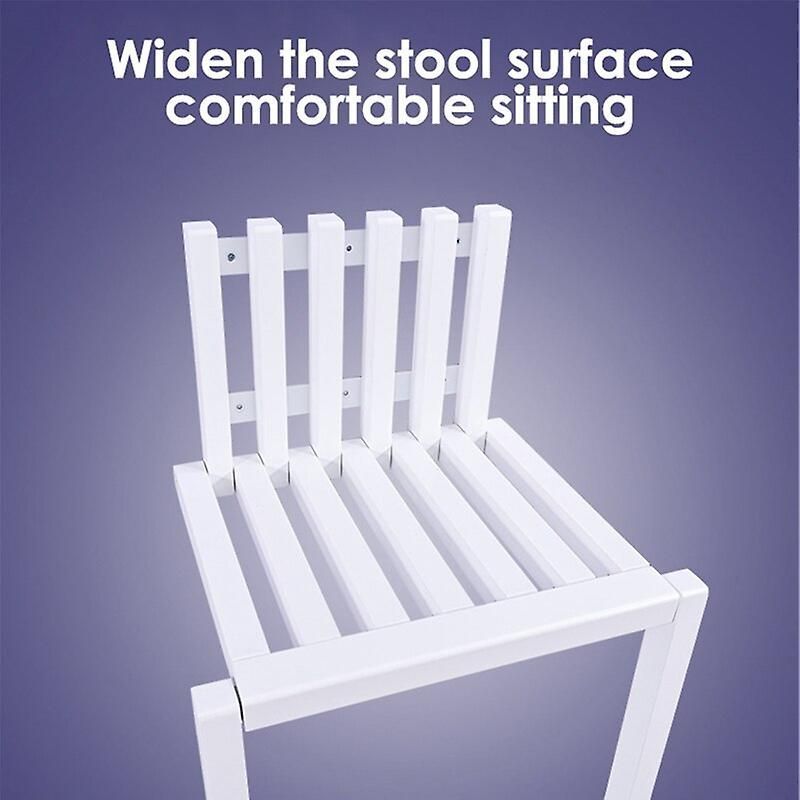 Wall Mounted Folding Chair Solid Wood Bathroom Stool Home Entrance Shoe Changing Stool Thin Concealed Footstool