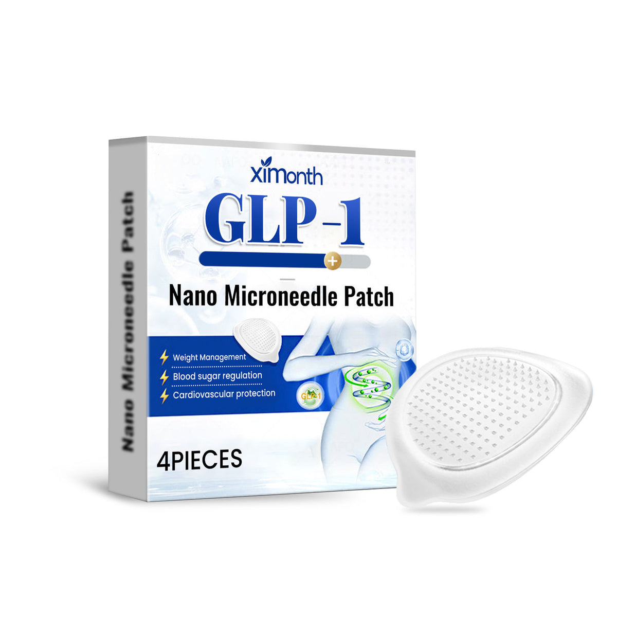 Body Care Patches, Fat Burner, Appetite Control, Slimming, Natural, Easy to Use ,4 pieces