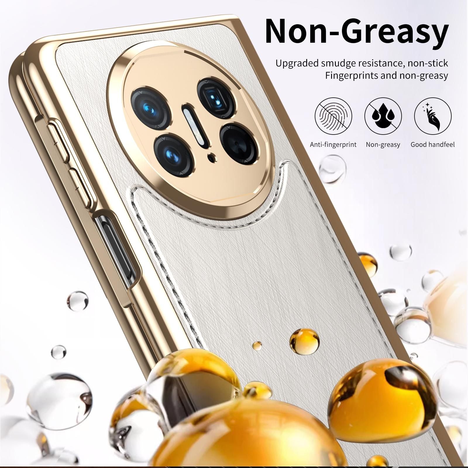Plating Silver Brocade Case For Huawei Mate X5