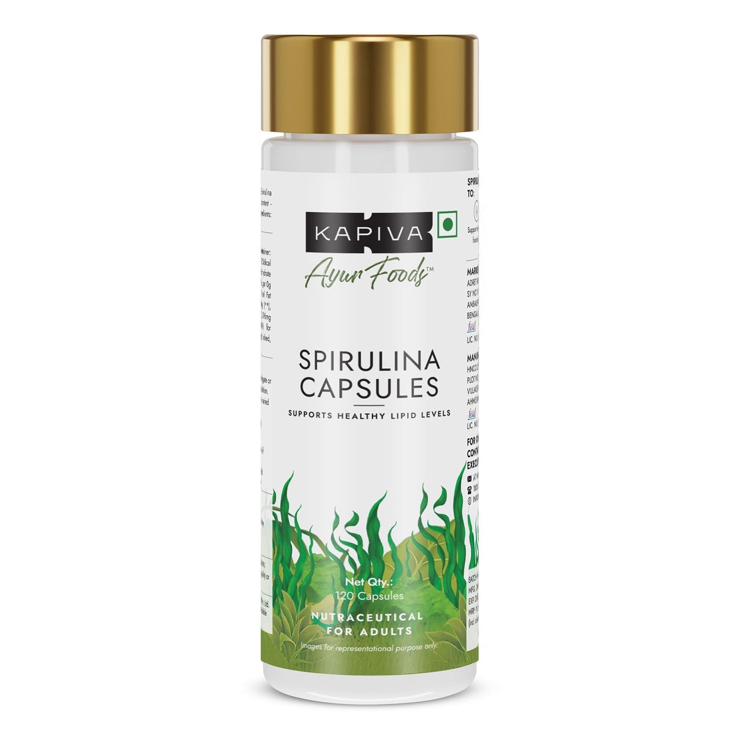 Kapiva Health Essentials Combo (Milk Thistle 120 Capsules + Omega 3 60 Capsules + Spirulina 120 Capsules)