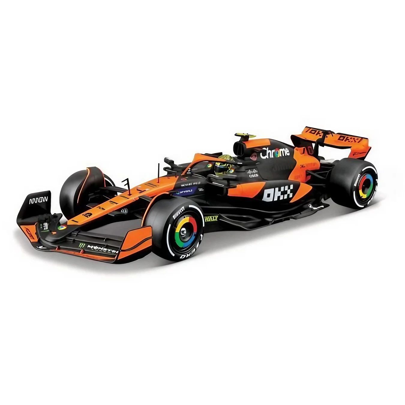 Bburago Racing F1 Miami Grand Prix 2024 McLaren MCL38 #4 Lando Norris Die-cast Metal Kit (1:24, 42 Parts, Orange/Black), 14+ years