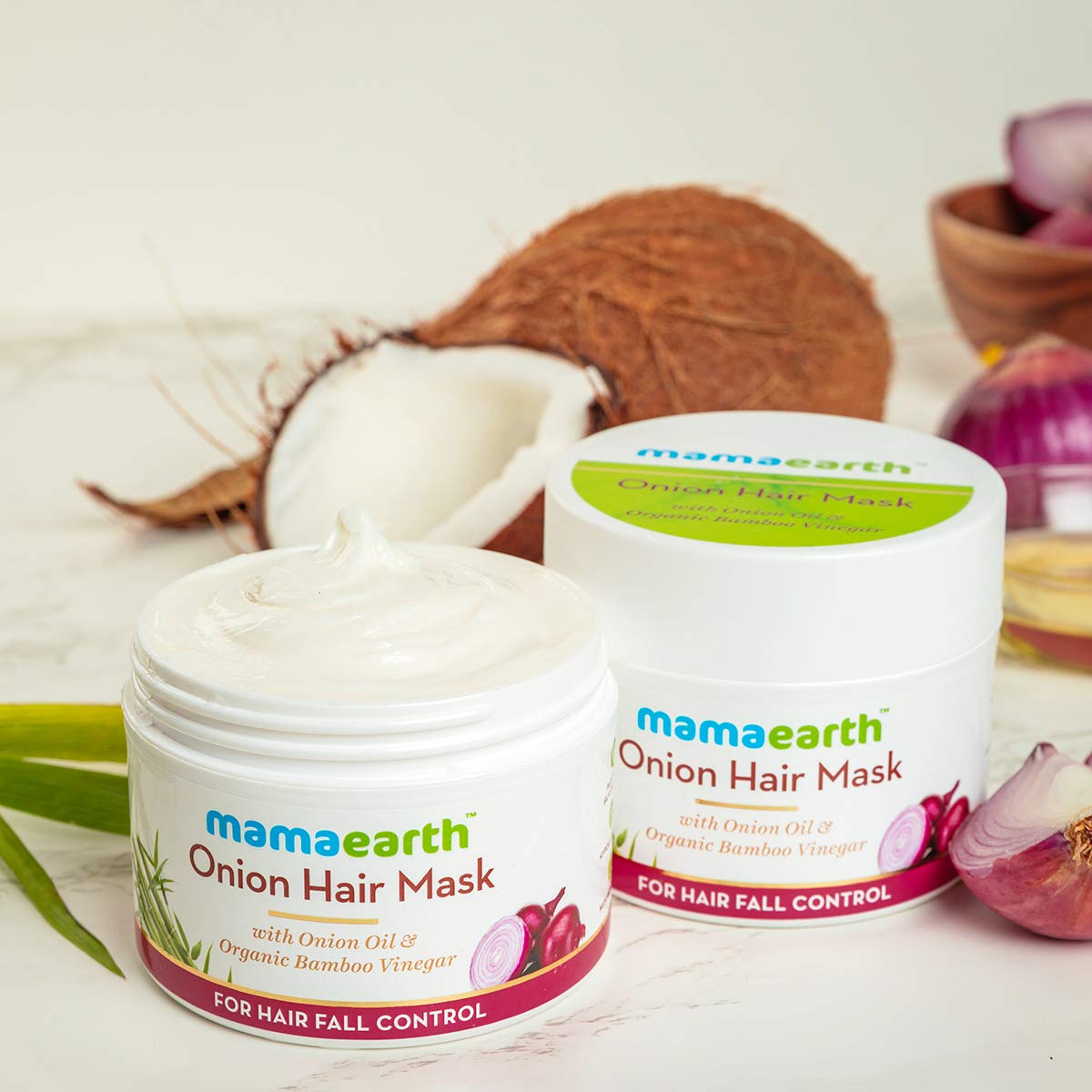 MAMAEARTH Onion Hair Mask For Hair Fall Control, 200 Ml