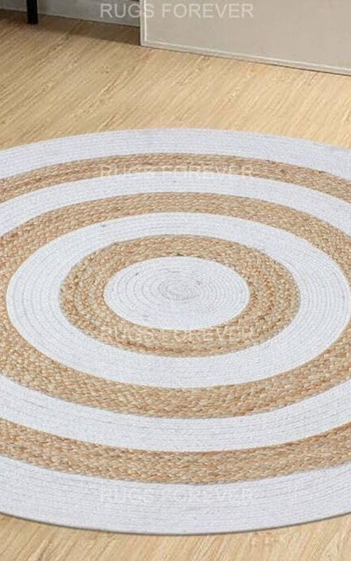 AIESY® Beautiful Handwoven Jute Reversible Carpet for Room