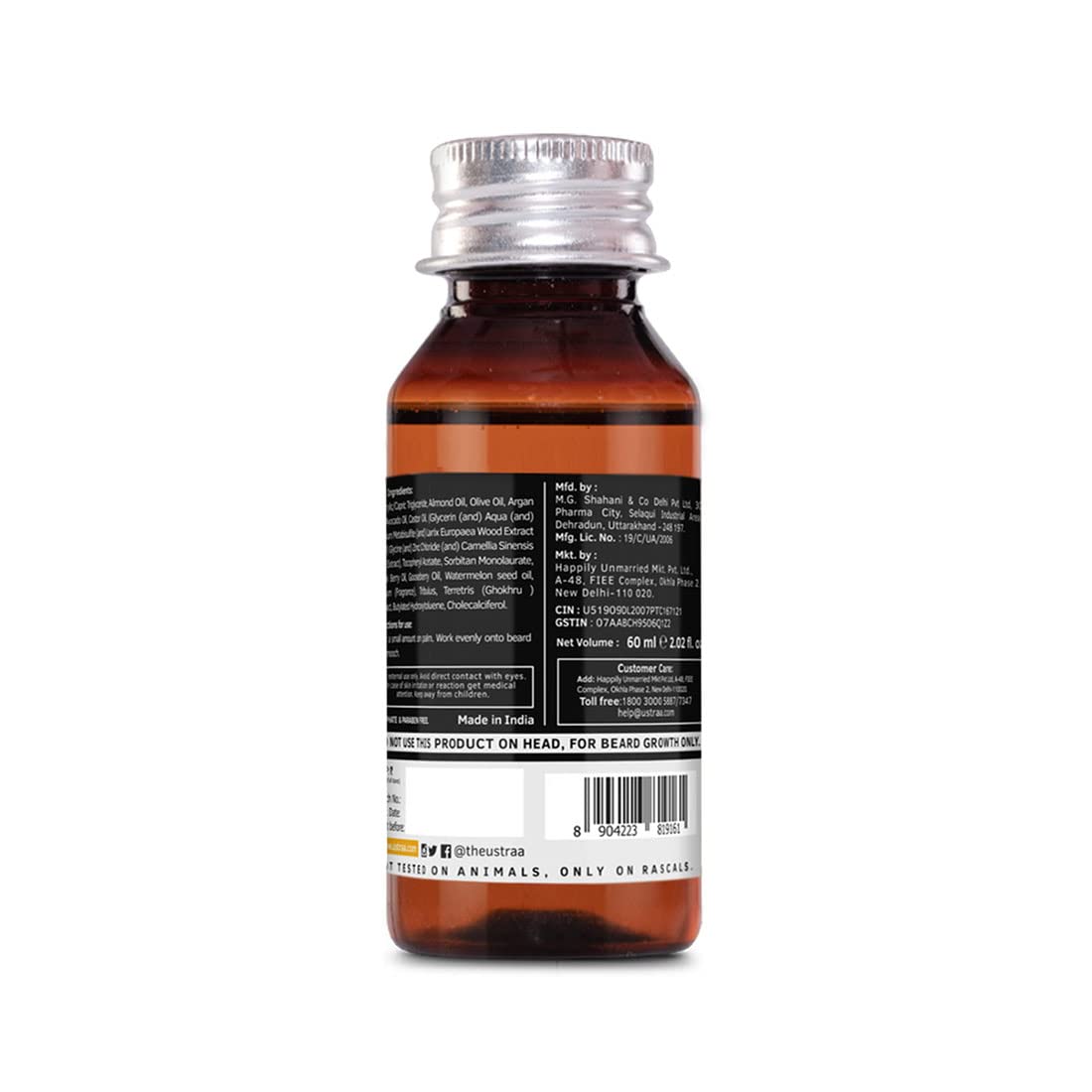 USTRA Beard Growth Oil with REDENSYL 60 ml