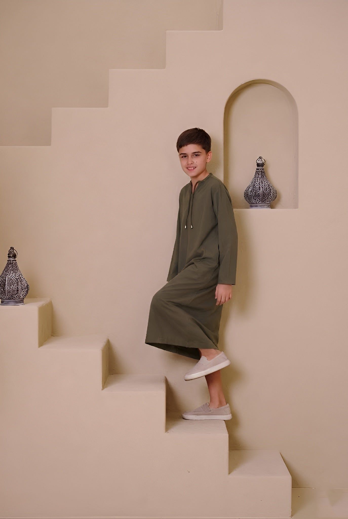 Sahil Kids Abaya - Green