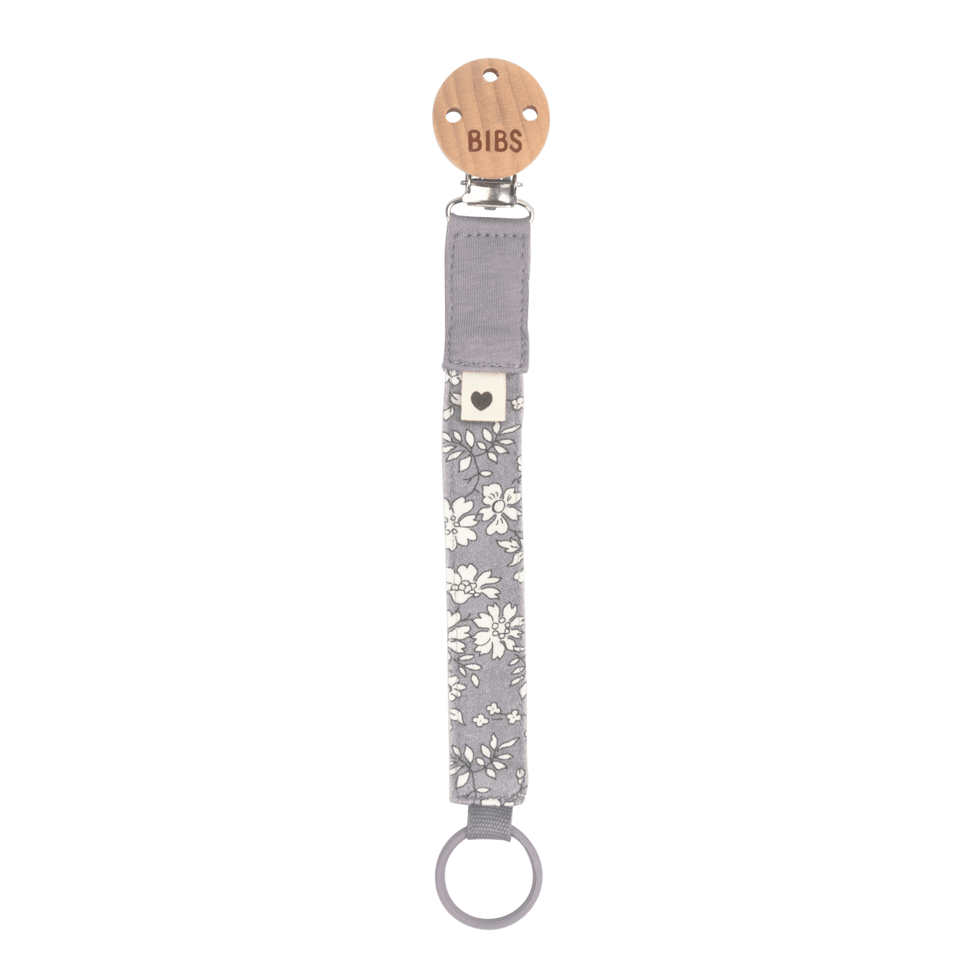 Bibs -x Liberty Pacifier Clip -Capel/Fossil Grey