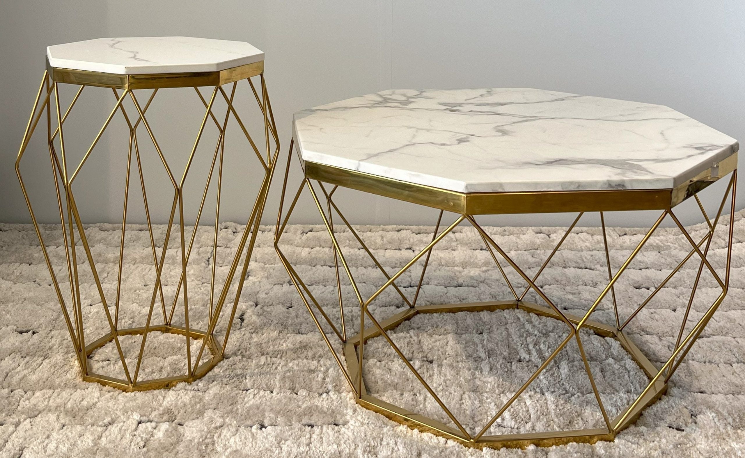 Gold Geometric Center Table Set #SC008