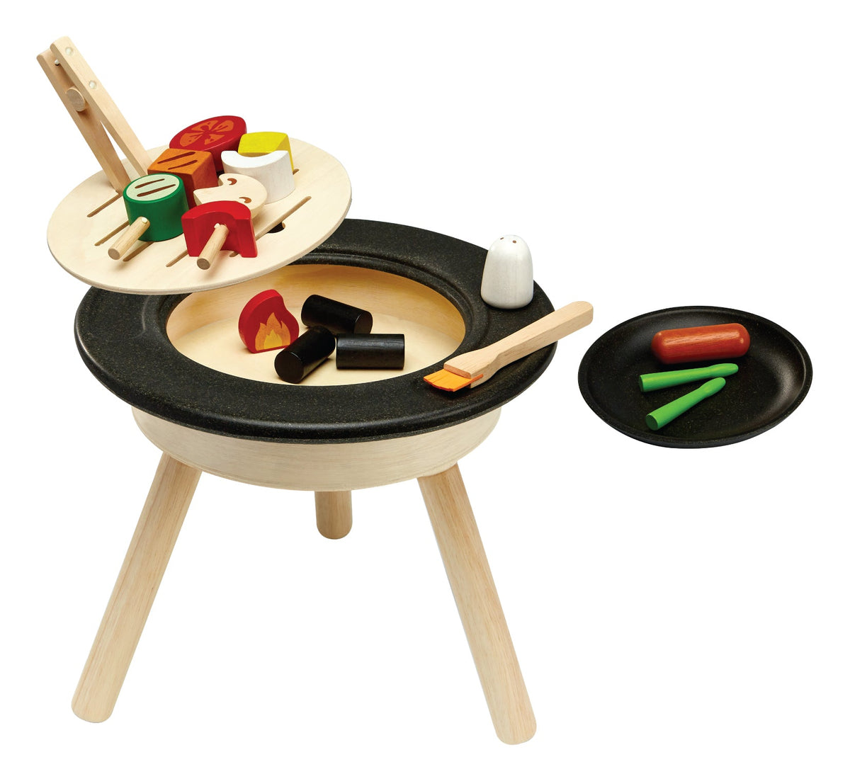 PlanToys BBQ Playset — Wooden Pretend Play Set