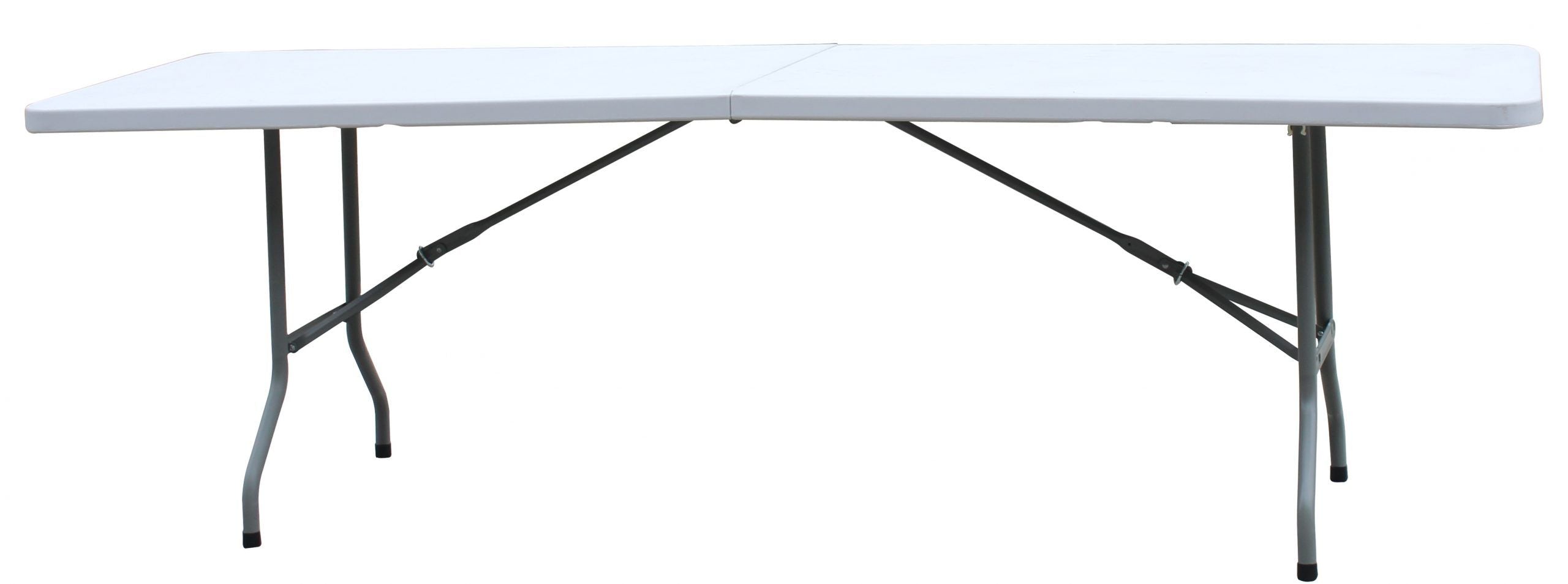 8ft White Folding Garden Table #HP-240CZ