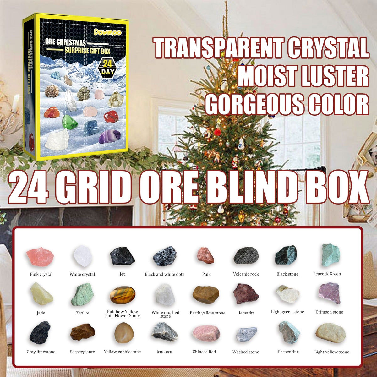 Christmas Ore Gift Box, Blind Box Toy, Surprise Puzzle, Kids Holiday Gift ,1pcs