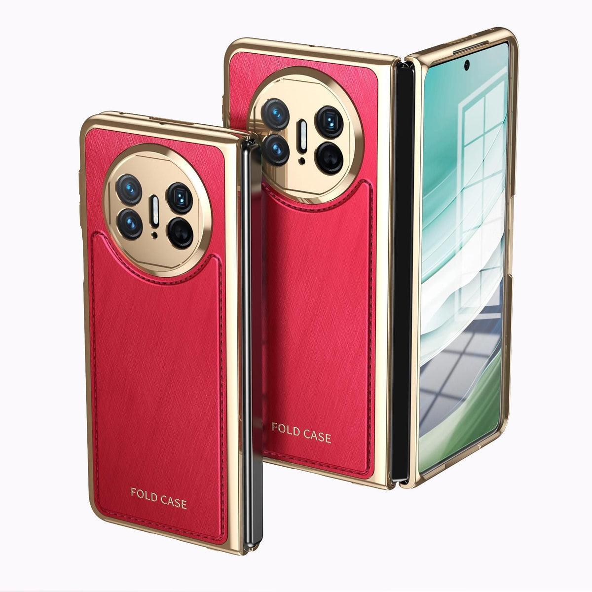 Plating Silver Brocade Case For Huawei Mate X3