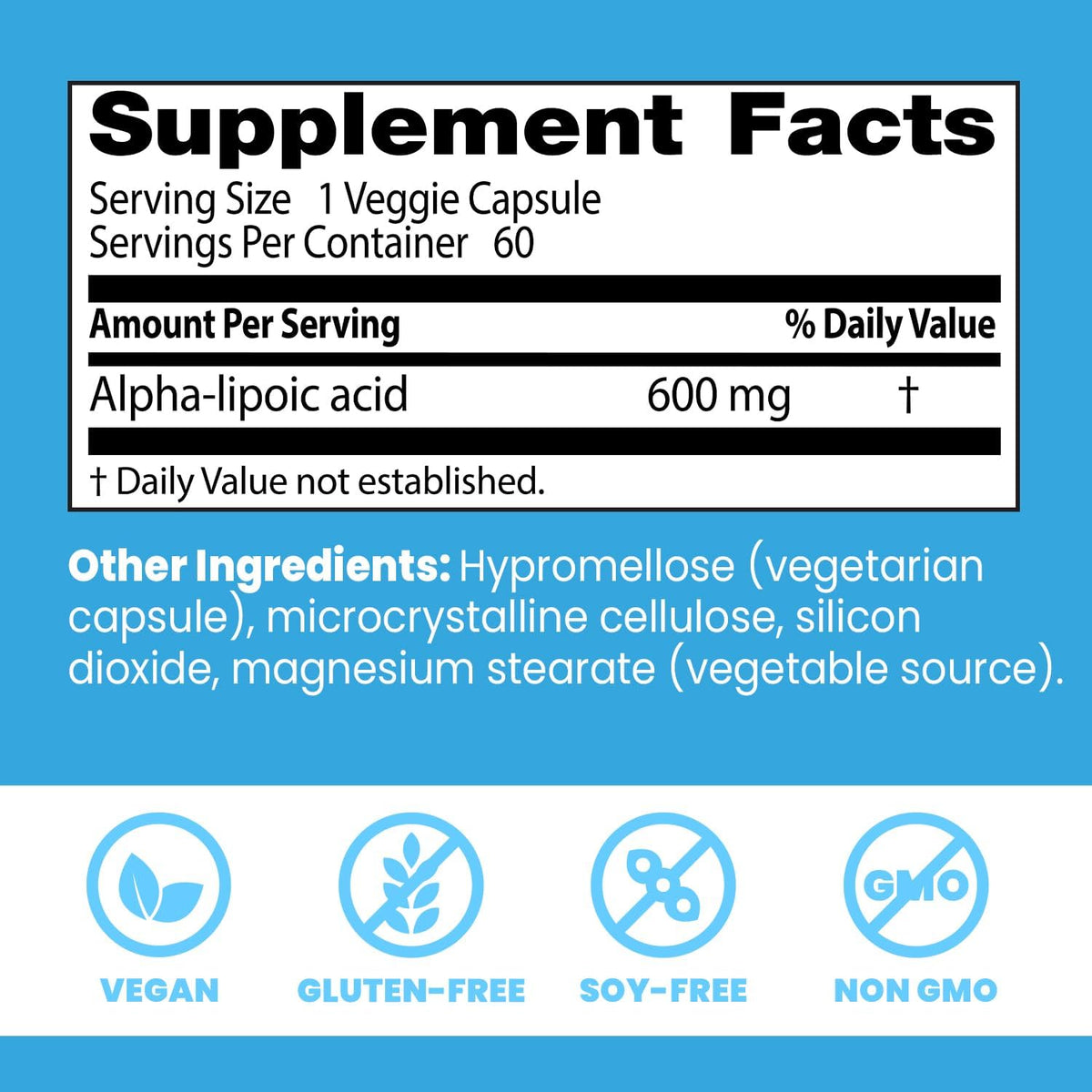 Dr Best Alpha-lipoic Acid 600mg 60vcaps