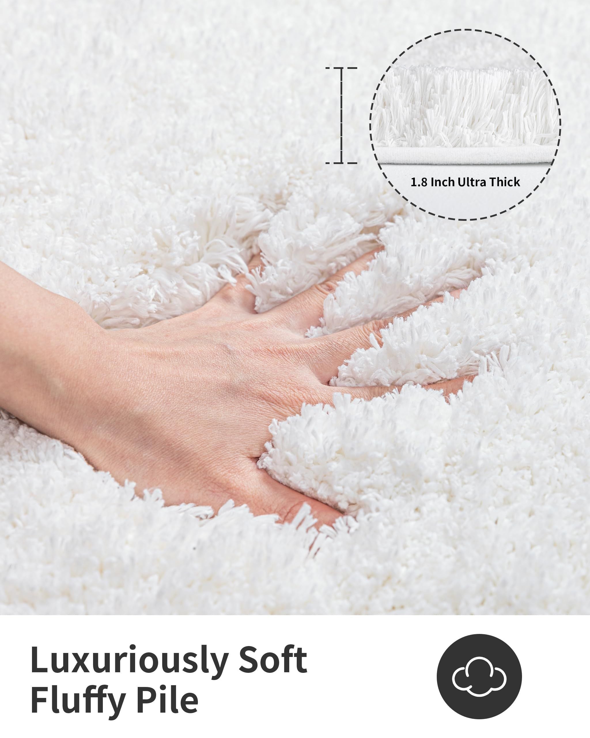 AIESY® Super Absorbent Washable Non Slip Thick Bath Mats
