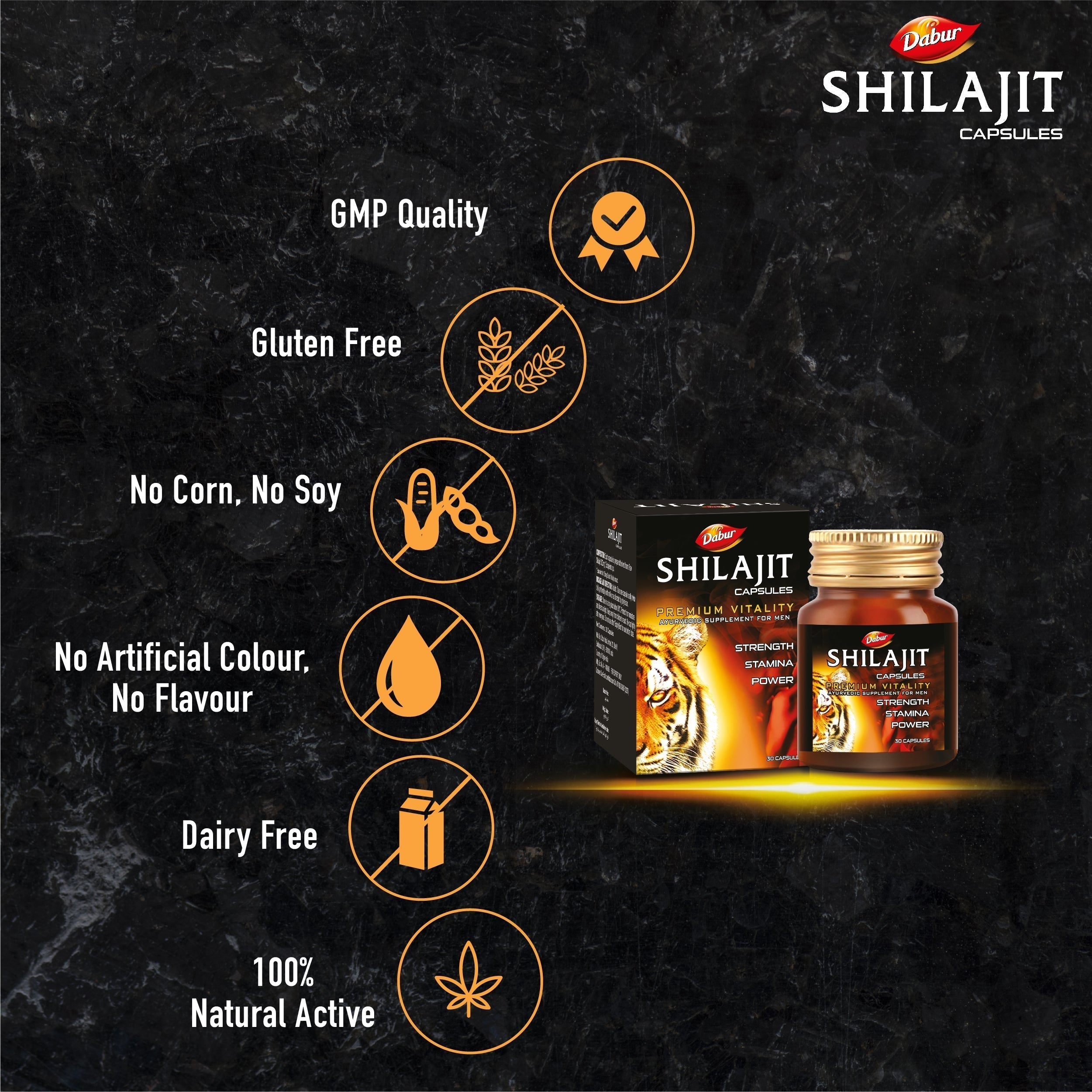 Dabur Shilajit 30 Capsules Pack of 2