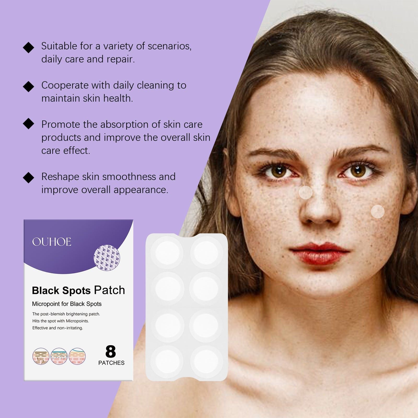 Acne Patch, Clear Skin Fast, Pimple Spot Treatment, Breathable, Portable, Gentle Care ,8 patches