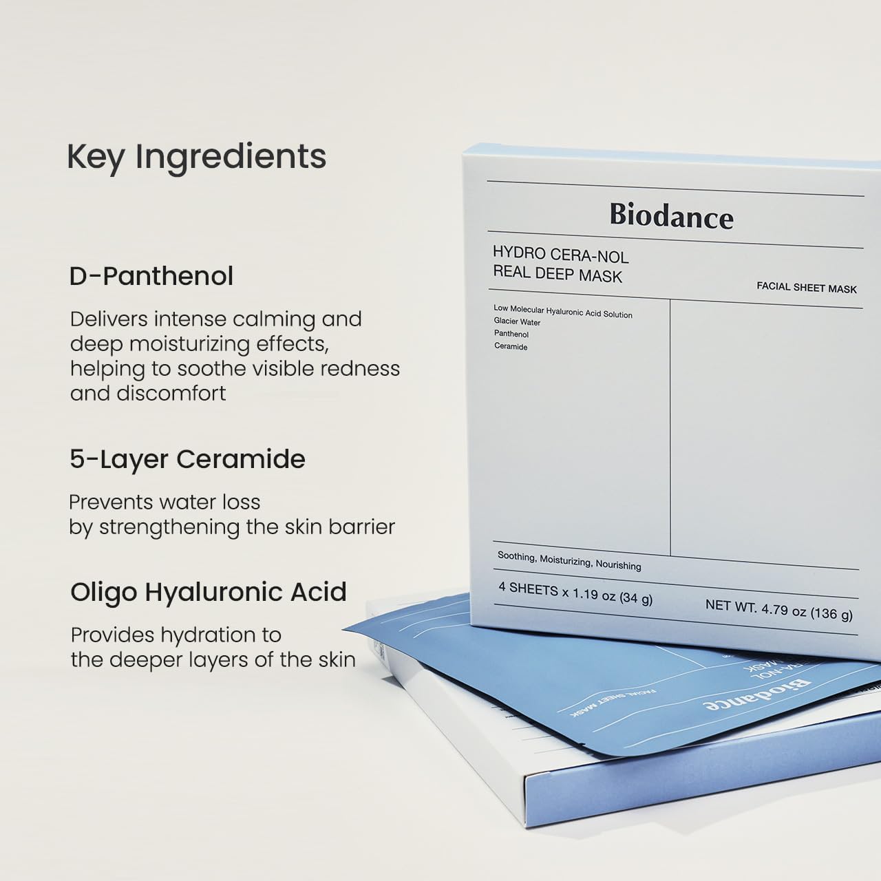 Biodance Hydro Cera-nol Real Deep Mask 1Box (34g*4ea)_KR