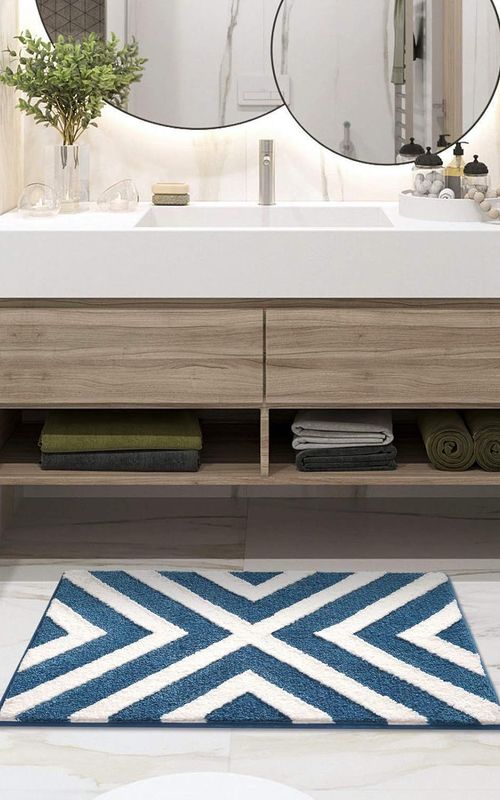 AIESY® Beautiful Luxury Rectangle Quick Dry Bath Mat