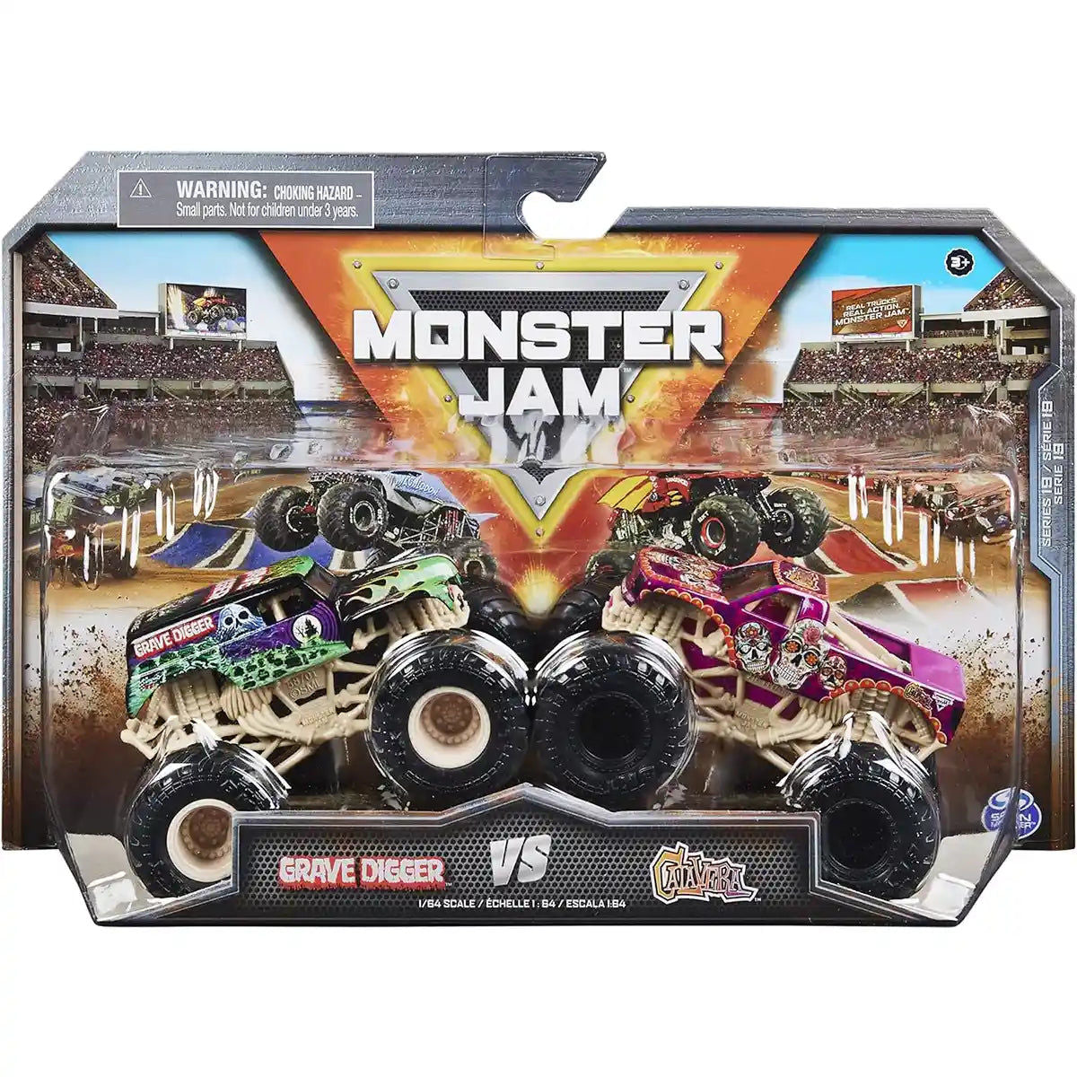 Monster Jam 1:64 Vehicles 2-PK Asst