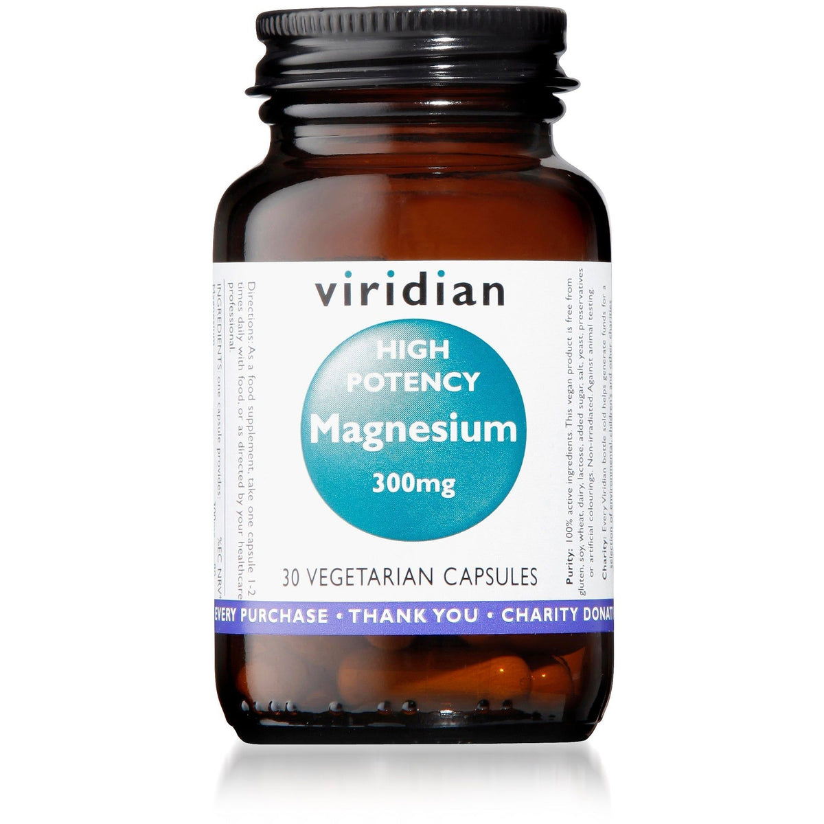 Viridian HighPotency Magnesium 300mg 30 Veg Caps