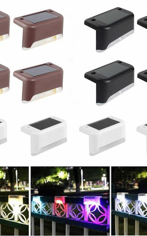 4 Pack Solar Deck Lights LED Solar Step Lights Waterproof Fence Lights For Outdoor Steps Fence