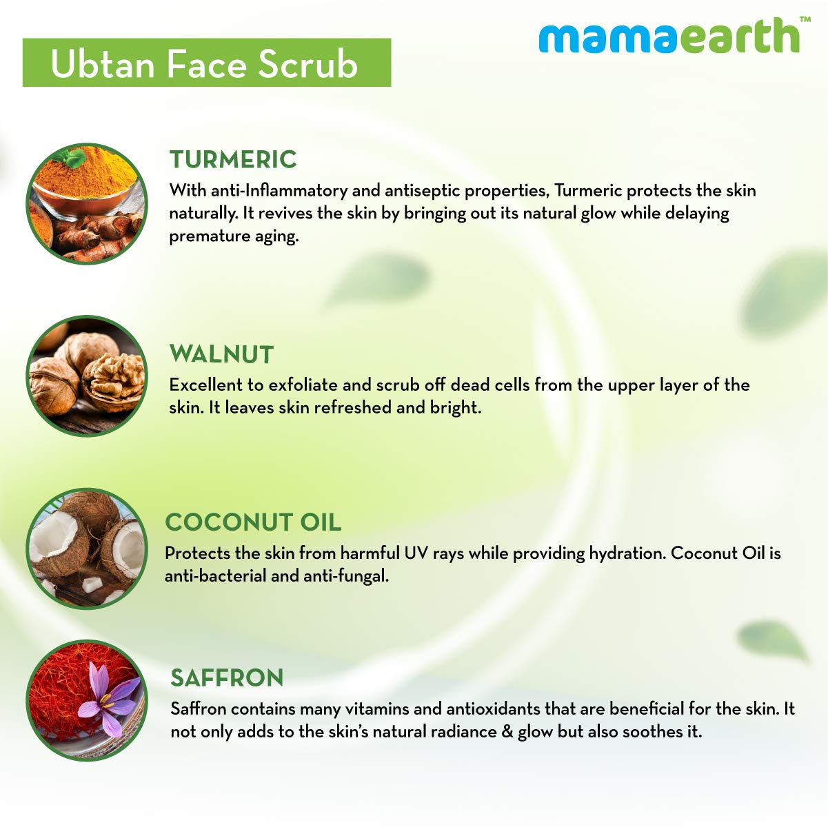 Mamaearth Ubtan Face Scrub, 100 ml