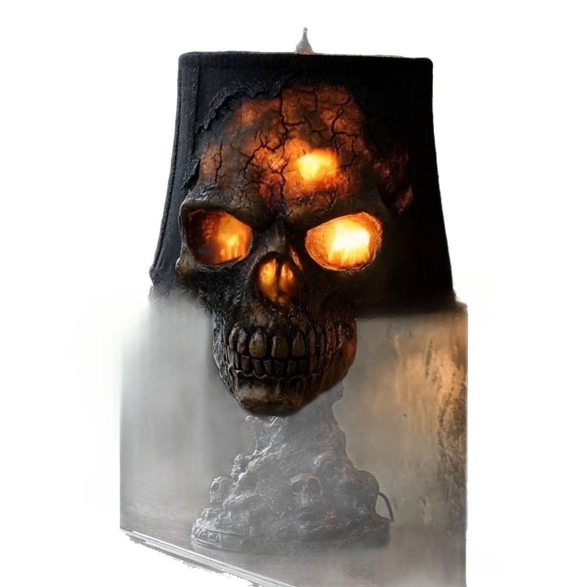 Lava Stone Skull LED Halloween Resin Night Light