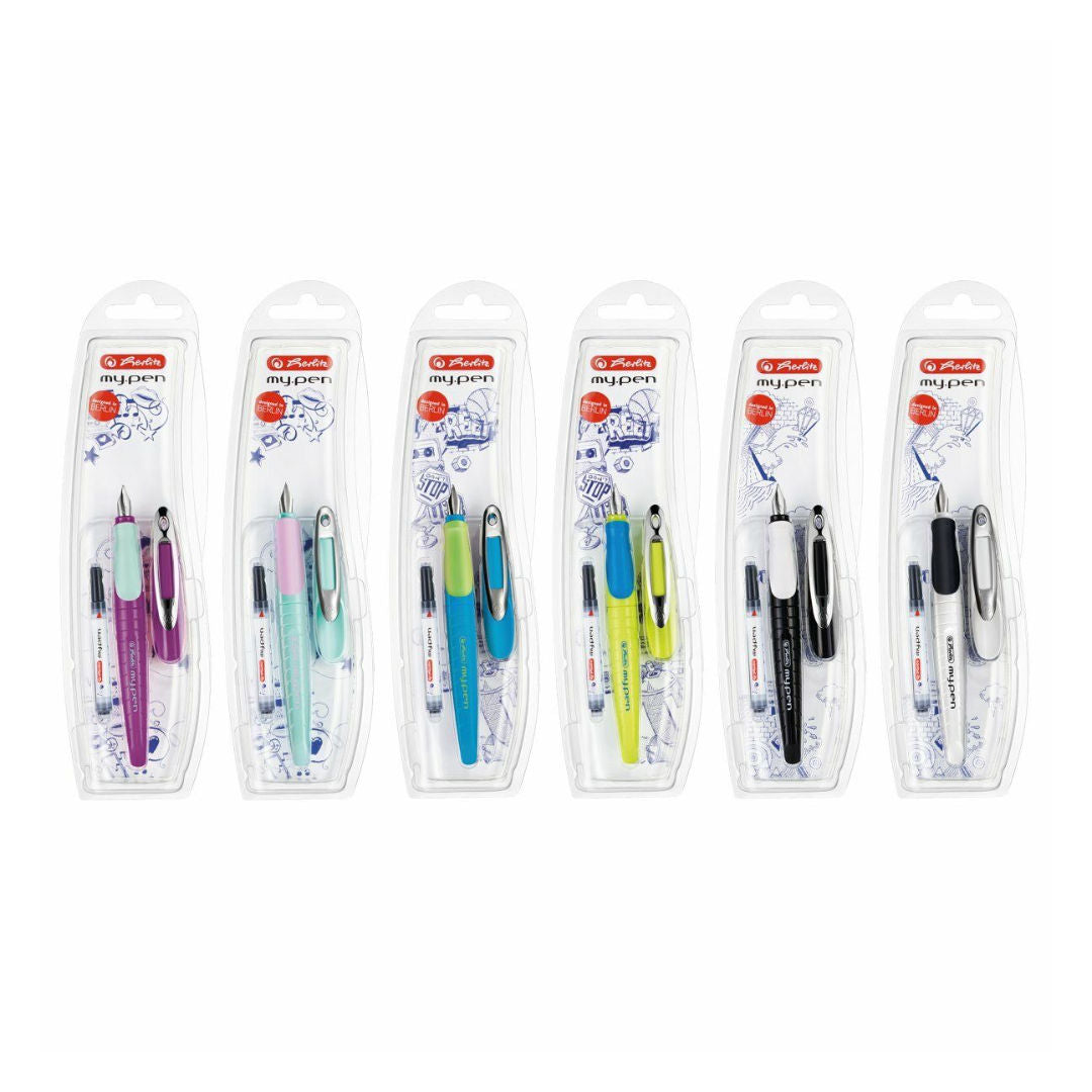 Herlitz My.Pen Fountain Pen, Assorted Colors