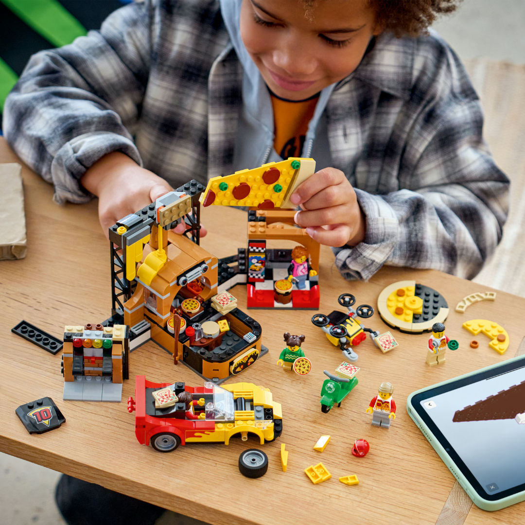 LEGO City Pizza Delivery Experience with Vehicles Toy Set, For Age 6+ Years