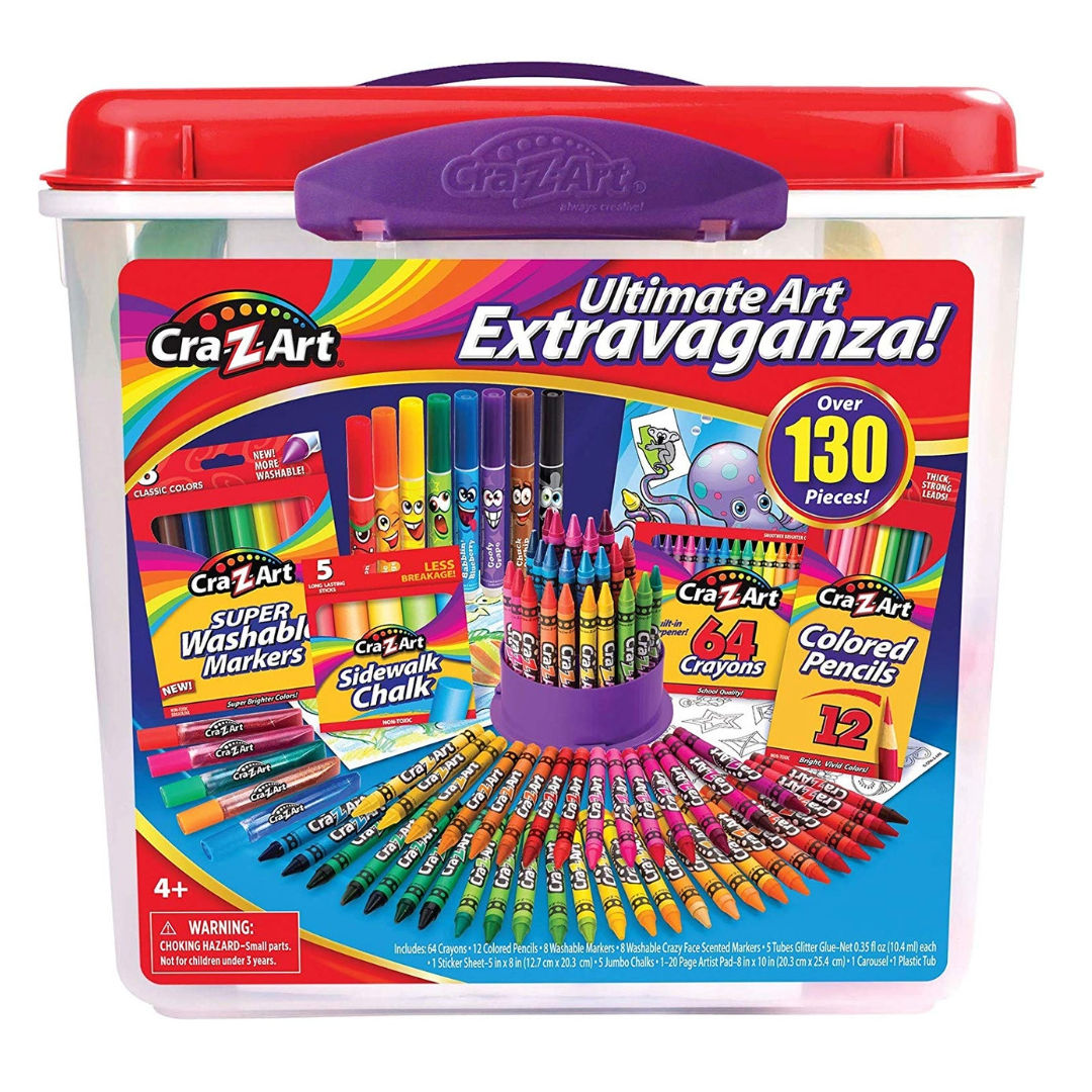 Cra-Z-Art Ultimate Art Extravaganza Tub, 130 Pieces, 4+ Years