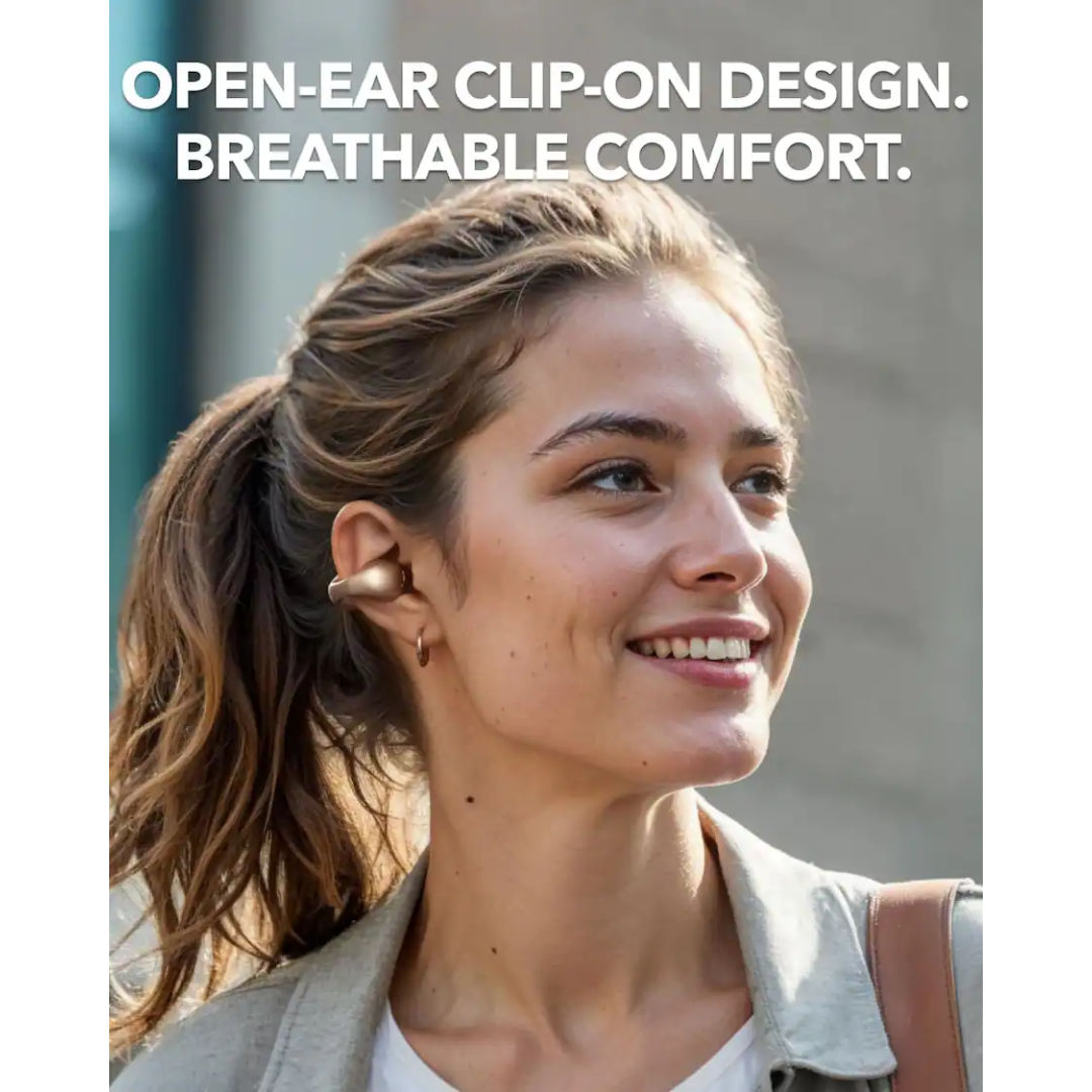 Anker Soundcore C40i Open-Ear Wireless Earbuds, Clip-On Design, Bluetooth 5.4, 21H Playtime