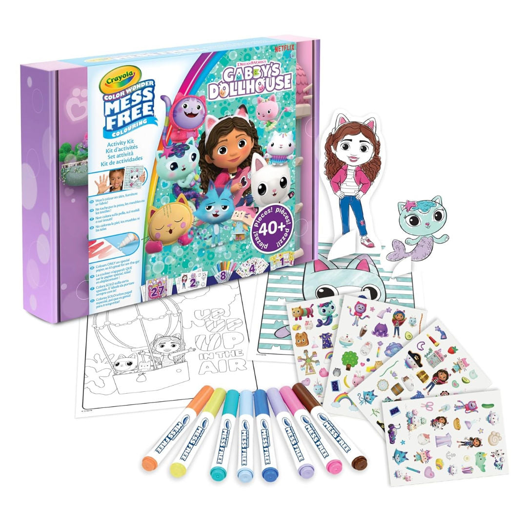 Crayola GABBY'S DOLLHOUSE, Color Wonder MESS FREE CoLOURING, Activity Kit