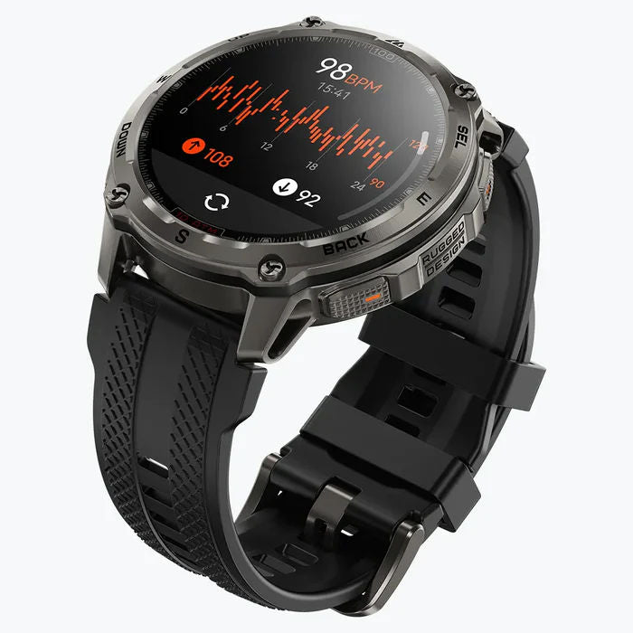 KOSPET TANK T4 Rugged GPS Smartwatch with AMOLED Display, Bluetooth Calling, Offline Maps & 10ATM Waterproof