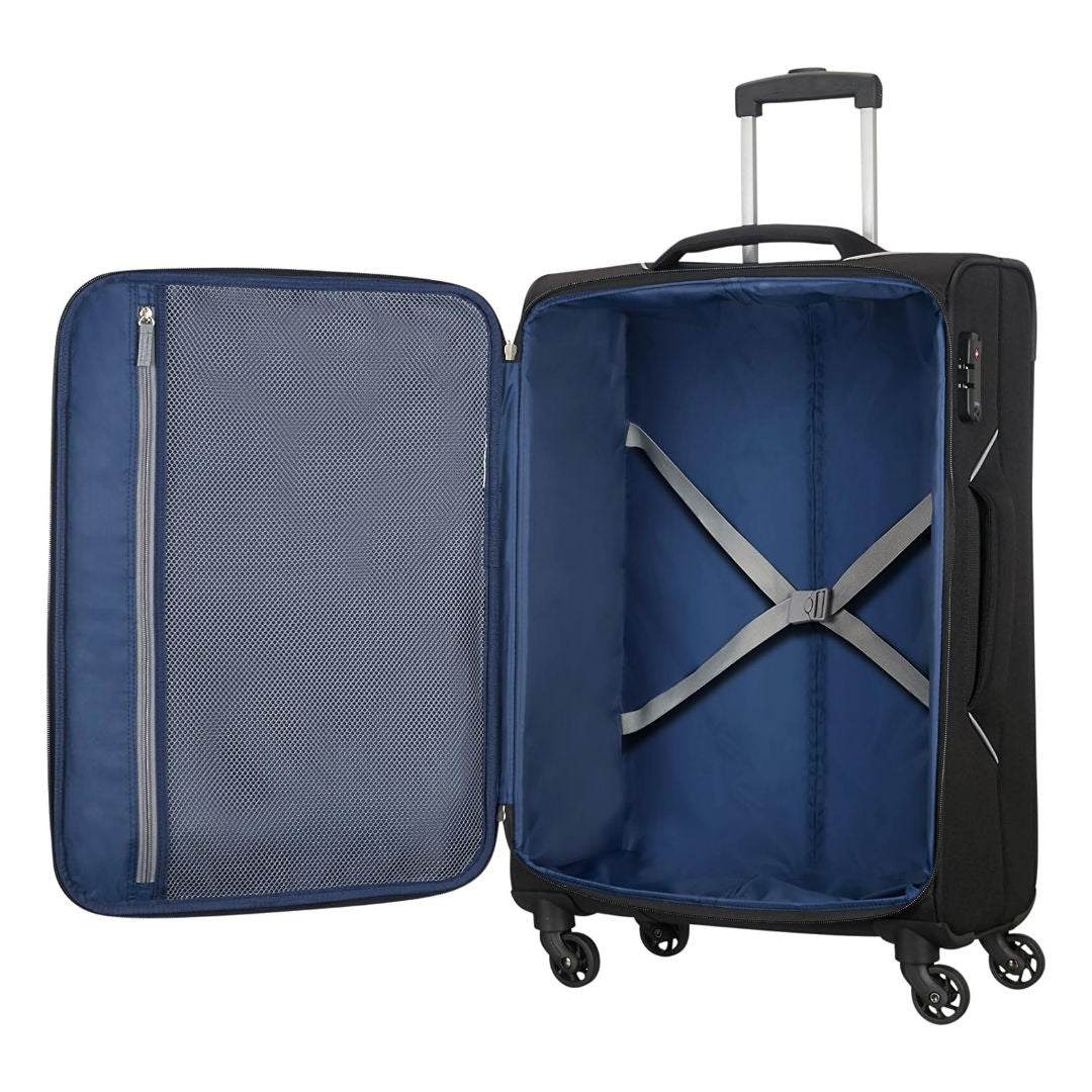 American Tourister Holiday Soft Spinner With TSA Lock, Black