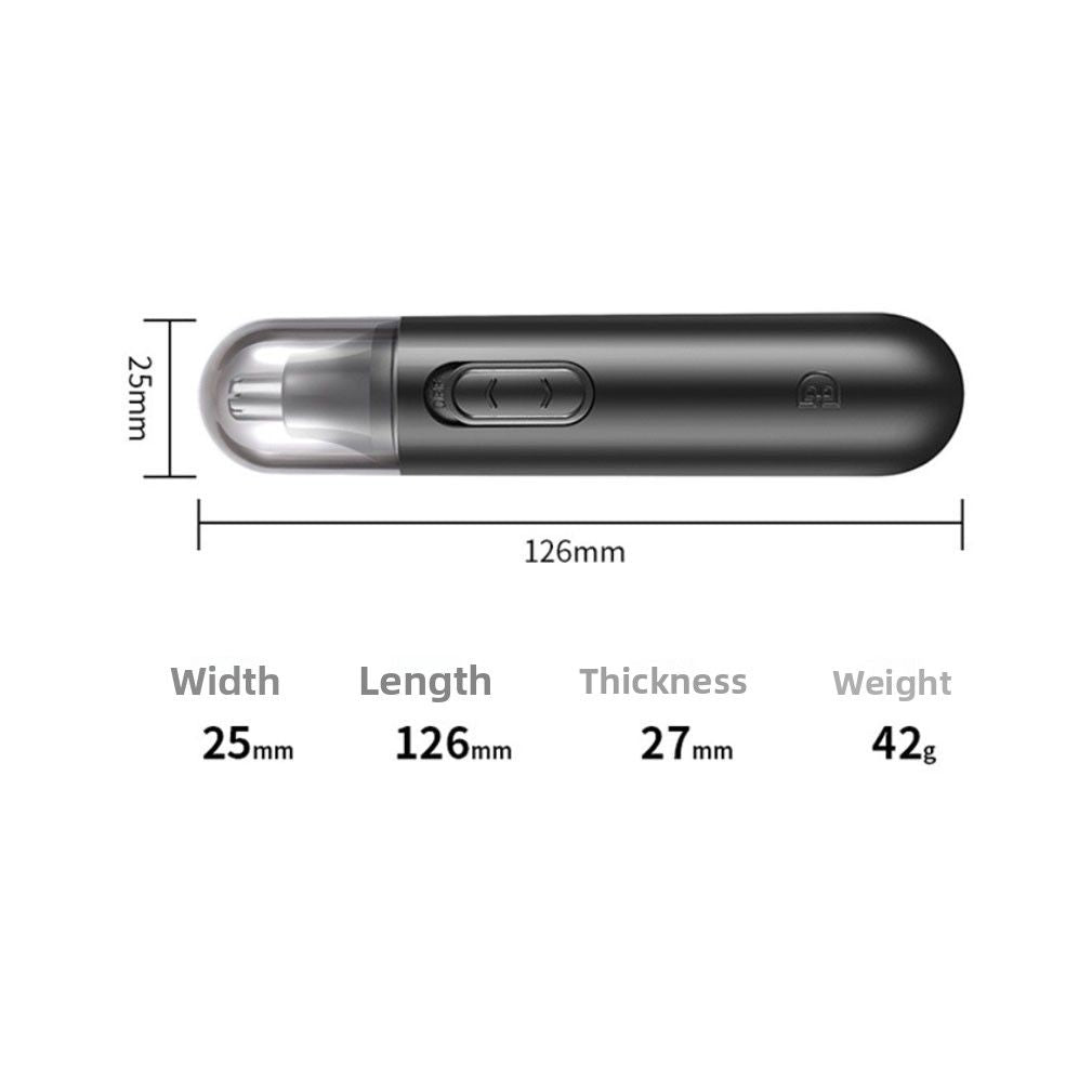 Battery Nose Hair Trimmer with Rounded Blade