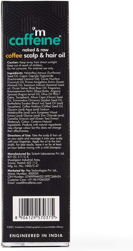 mCaffeine Naked & Raw Coffee Scalp & Hair Oil