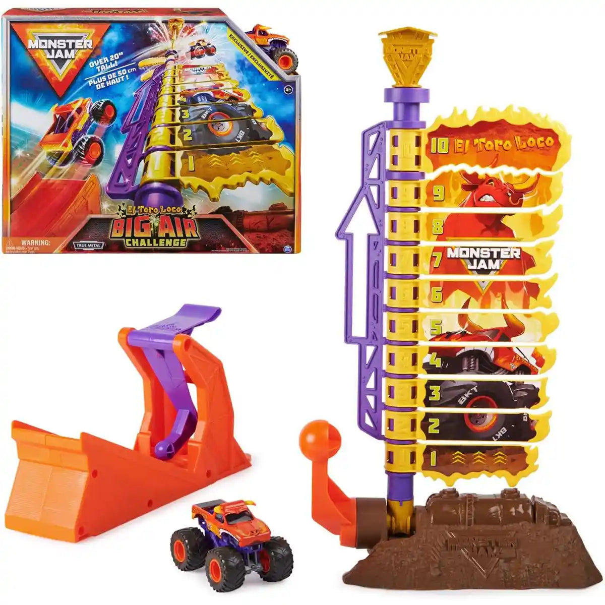MonsterJam 1:64 Big Air Chlng Playset El Toro Loco